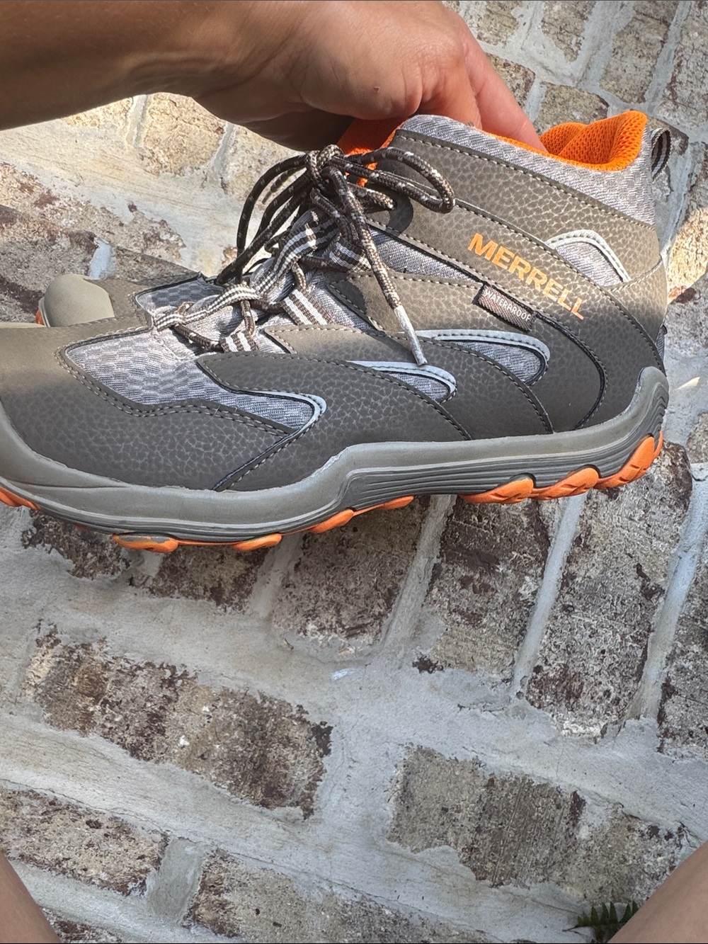 Merrell Men's Brown and Orange Trail Sneakers